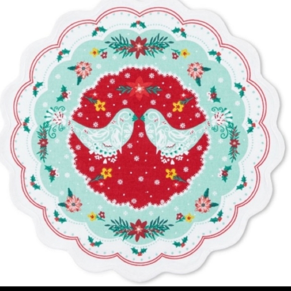 New Pioneer Woman Mazie Bird Holiday Place Mats Set of 4 - Picture 4 of 6
